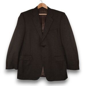 Canali Sport Coat Blazer Tweed Jacket Men's 42 Wool Cashmere Brown Made in Italy